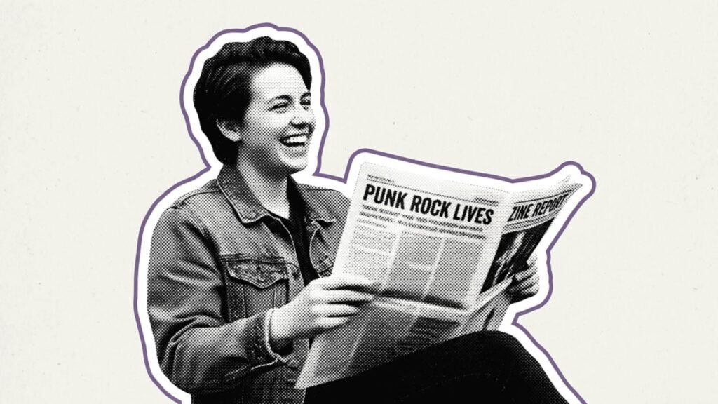 Person smiling while reading a newspaper, representing humor and the history of popular jokes