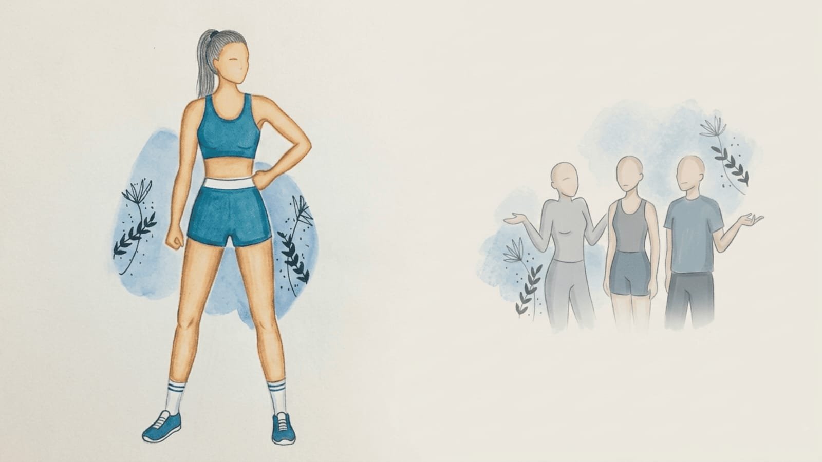 Illustration of female athletes and sports fans representing the growing popularity and cultural impact of women’s sports.